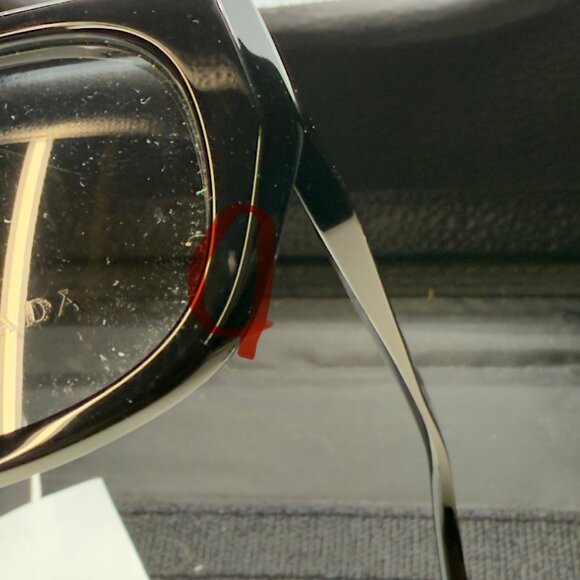 Prada PR A18V 16K-101 Black Frame 52 mm Demo Lens Woman's Eyeglasses READ - Picture 10 of 10
